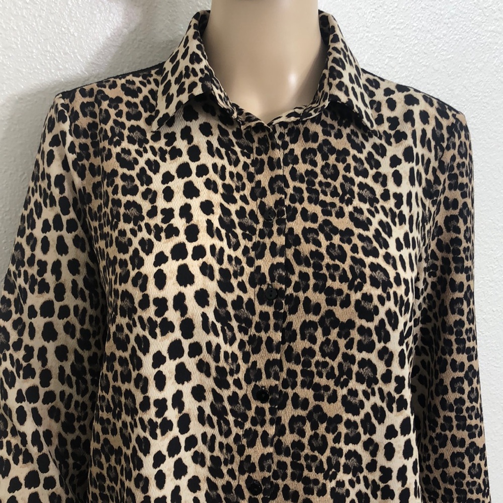 Zara Basic Collection Cheetah Print Top - Picture 5 of 9